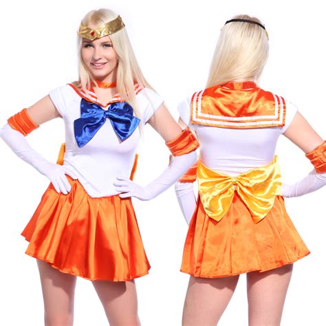 sailor moon venus serena school dress set woemn costume