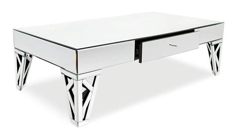 azure mirrored 52 coffee table