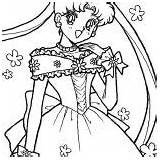Sailor Usagi Tsukino Moon Coloring Cute Dress Wedding sketch template