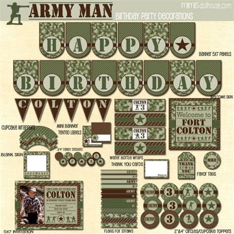 printable army decorations army party camo birthday party army