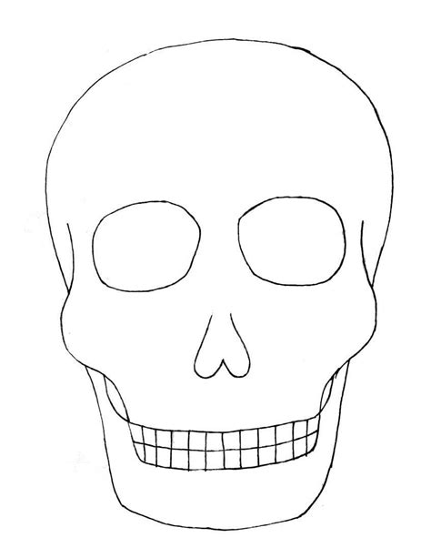 blank sugar skull template
