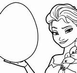 Frozen Elsa Coloring Easter Color Pages Anna Egg Her Coloringpagesonly sketch template