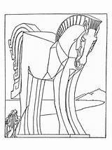 Trojan Coloring Horse Pages Getcolorings sketch template