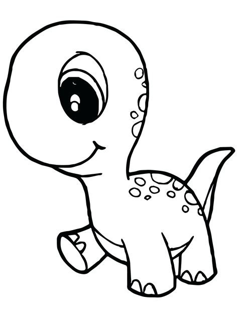 easy dinosaur coloring pages printable coloring  drawing