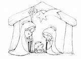 Nacimiento Pesebres Escenas Navidad sketch template