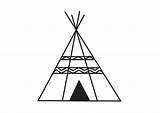Coloring Tipi Large sketch template