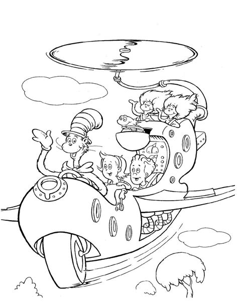cat   hat coloring pages  kids  coloring