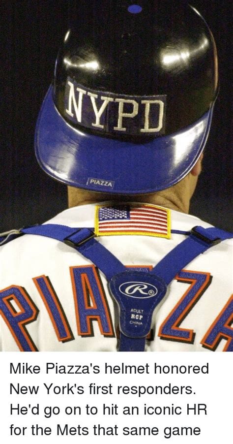 nypd piazza adult rcp china mike piazza s helmet honored
