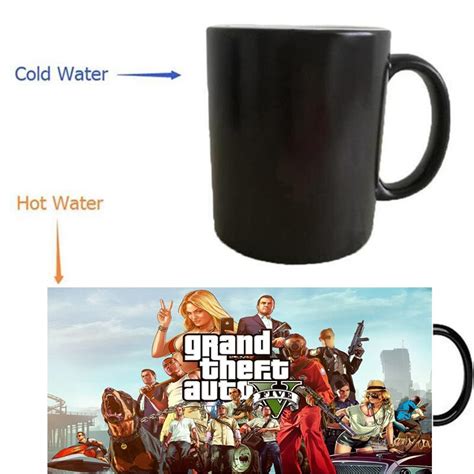 Grand Theft Auto V Mugs Morphing Coffee Mug Heat Reveal