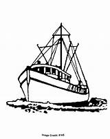 Boat Fishing Clipart Coloring Pages Boats Drawing Shrimp Sailboat Line Clip Kids Cliparts Printable Cartoon Colouring Sport Library Fish Drawings sketch template