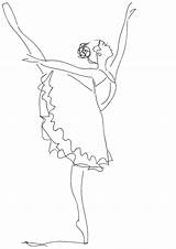 Ballerina Coloring Pages Ballet Printable Color Dance Print Drawings Position Sheets Nutcracker sketch template