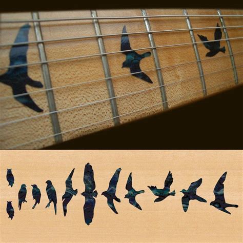 prs guitars style birds inlays  guitar stickers cool art projects guitar