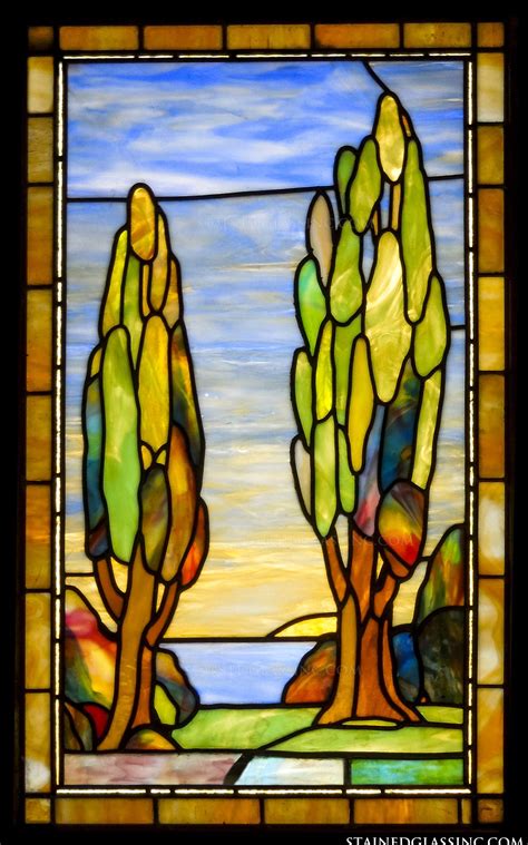 Landscape Beauty Stained Glass Window