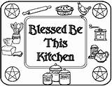 Coloring Pages Pagan Wiccan Kitchen Printable Adult Printables Colouring Blessed Kids Witch Sheets Lora Craig Patterns Books Book Shadows Color sketch template
