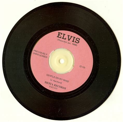 Elvis Presley Elvis Rare Siesta Records 45 Single Vinyl