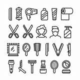 Hair Symbols Haircut Salon Hairstyle Icons Vector Line Beautiful Thehungryjpeg sketch template
