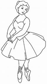 Ballerina Coloring Pages Girl Toes Balancing Tips Kids Tutu Flower sketch template