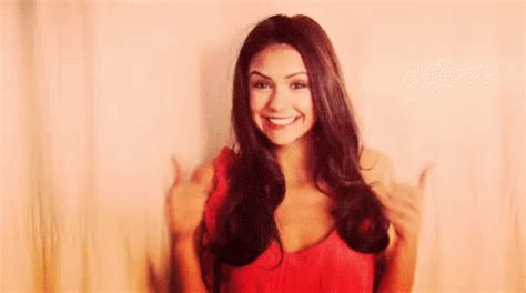 nina dobrev gif ninadobrev thumbsup smile discover share gifs