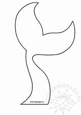 Tail Outline Kids Sirena Coloringpage sketch template