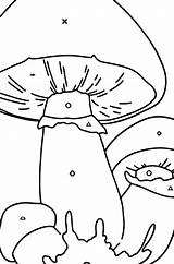 Champignons sketch template