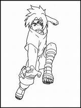 Coloring Sasuke sketch template