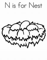 Nest Coloring Pages Bird Letter Kids Nests Color Preschool Printable Kindergarten Easy Print Tocolor Sheet Getcolorings Choose Board Button Through sketch template