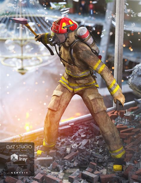 Firefighter Uniform For Genesis 3 Male S And Genesis 2 Male S Daz 3d