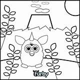 Furby Colouring Swing sketch template