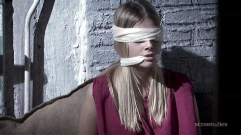 Cute Blonde Damsel Cleave Gagged And Blindfolded By Screenties On