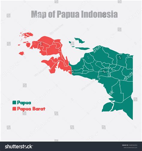 map  papua province west papua province royalty  stock