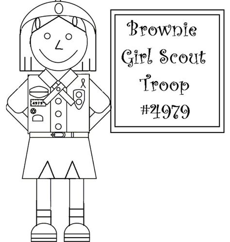 junior girl scout coloring pages sketch coloring page