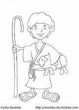 Shepherd David Coloring Boy Bible Pages Kids Children Printable Crafts Ministry Sheep Preschool Story Young School Sunday Boys Color Sheet sketch template