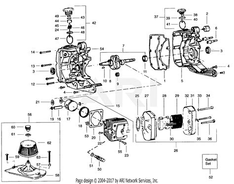 poulan ppbp gas  bp gas  parts diagram  internal power unit