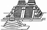 Pyramid Aztec Coloring Quetzalcoatl Sun Template Figure Pages sketch template