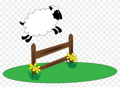 dont sleep sheep jumping  fence  transparent png clipart