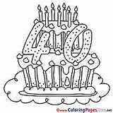 Birthday Coloring 40 Pages Happy Cake Sheets Years 2341 Hits sketch template