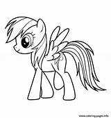 Dash Rainbow Coloring Pony Little Pages Cartoon Printable Prints Color sketch template