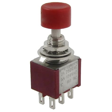 pcs ac     dpdt  nc momentary push button switch  switches  lights