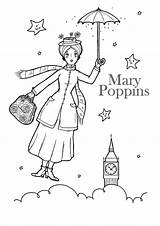Poppins Mary Coloring Pages Kids Disney Color Drawing Colouring Coloriage Printable Sheets Printables Book Crafts Le Bestcoloringpagesforkids Print Choose Board sketch template