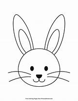 Head Rabbit Bunny Easter Drawing Coloring Simple Outline Hase Pages Printable Primarygames Colouring Face Color Template Clipart Malvorlage Kids Von sketch template