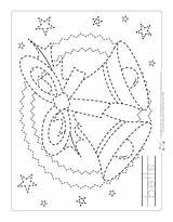 Christmas Tracing Worksheets Kids Pages Preschool Itsybitsyfun Coloring Spanking Activities Early Bells Kindergarten Choose Board sketch template