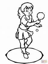 Ping Pong Kolorowanki Dziewczynka Raquete Gra Menina Kolorowanka Tischtennis Ausmalbilder Tenis Spielt Ponga Stołowy Dzieci Dla Clipart sketch template