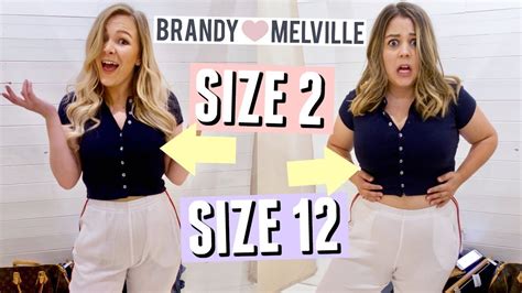 trying brandy melville one size fits all clothes size 2