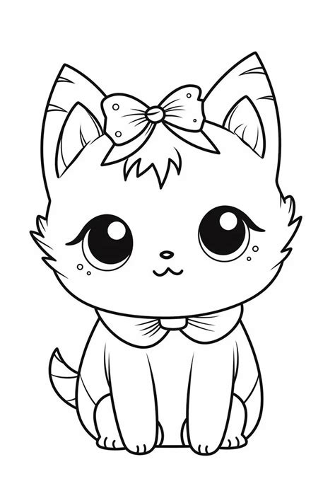 adorable cat coloring pages  kids   printable