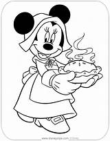 Thanksgiving Minnie Pilgrim Disneyclips sketch template