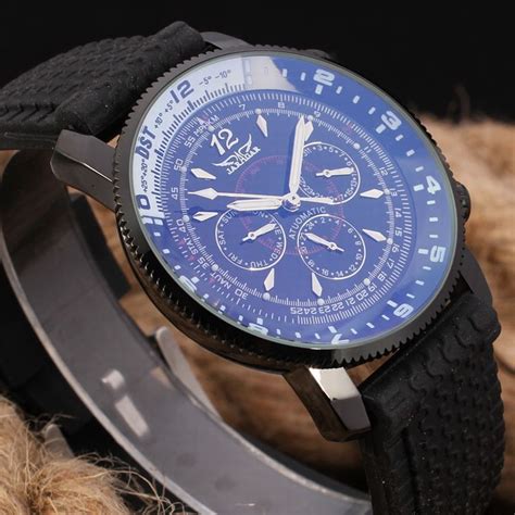 jargar black silicone turkish men luxury brand automatic watches