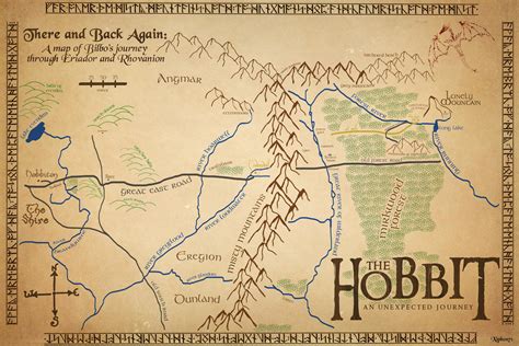 hobbit map  xiphos  deviantart