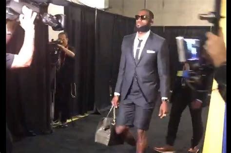 lebron james showing a little pre game leg was more