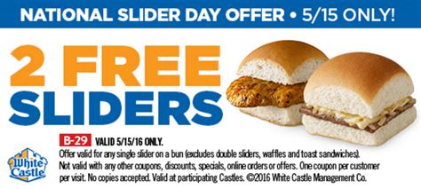 white castle coupons grab  printable coupons
