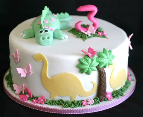 pink little cake dinosaur cake girl dinosaur birthday dinosaur